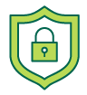 Data Assurance Icon that looks like a shield